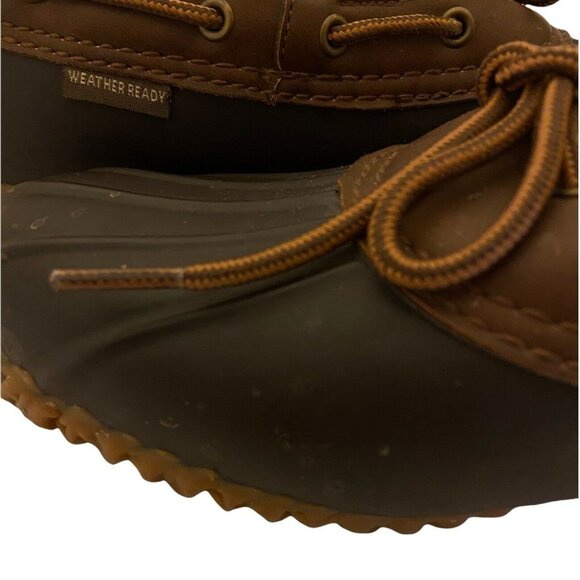 #3755 JBU GWEN WOMEN'S 8M TAN & BROWN LOW DUCK SHOES RAIN WEATHER READY - Picture 9 of 10